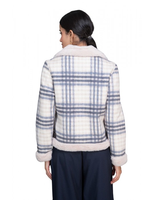 Women Jacket Cream blue